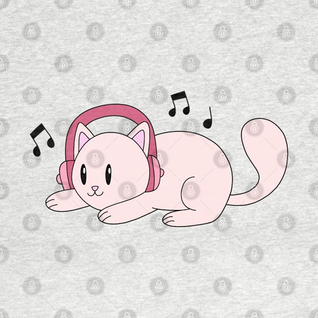 Cat with Headphones by pako-valor